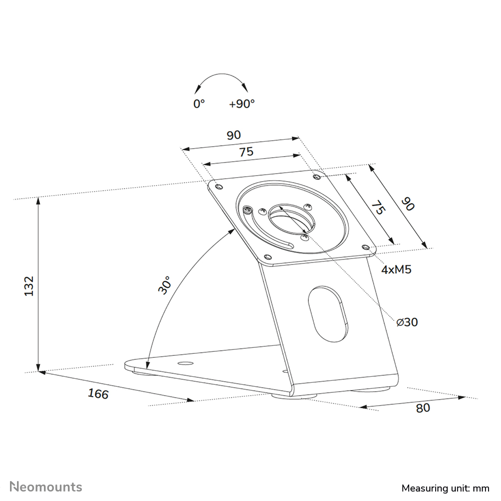 Neomounts DS15-629BL1 Tablet-Ständer für Schreibtisch und Wand - max 3 kg | 6,6 lbs - abschließbar